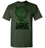 MEN'S T-SHIRT - "SHRUG": Black / Green graphic. - ExpressLiberty.com - Products for Libertarians, Conservatives, Patriots, and Objectivists.