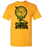 MEN'S T-SHIRT - "SHRUG": Black / Green graphic. - ExpressLiberty.com - Products for Libertarians, Conservatives, Patriots, and Objectivists.