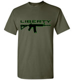 MEN'S T-SHIRT - AR-15 LIBERTY: Black/Green graphic. - ExpressLiberty.com - Products for Libertarians, Conservatives, Patriots, and Objectivists.