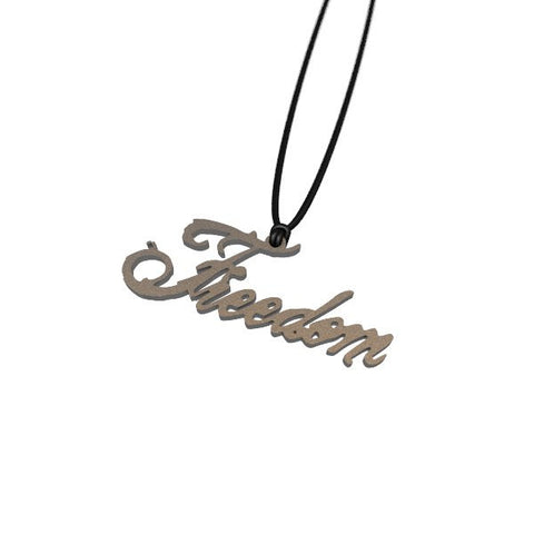 "FREEDOM" Steel Pendant - ExpressLiberty.com - Products for Libertarians, Conservatives, Patriots, and Objectivists.