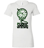 WOMEN'S T-SHIRT - "SHRUG": Black and Green graphic. - ExpressLiberty.com - Products for Libertarians, Conservatives, Patriots, and Objectivists.