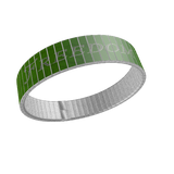 STAINLESS STEEL WRIST BAND - FREEDOM / LIBERTY: Green - ExpressLiberty.com - Products for Libertarians, Conservatives, Patriots, and Objectivists.