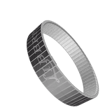 STAINLESS STEEL WRIST BAND - LIBERTY / FREEDOM: Charcoal - ExpressLiberty.com - Products for Libertarians, Conservatives, Patriots, and Objectivists.