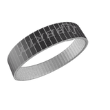 STAINLESS STEEL WRIST BAND - LIBERTY / FREEDOM: Charcoal - ExpressLiberty.com - Products for Libertarians, Conservatives, Patriots, and Objectivists.